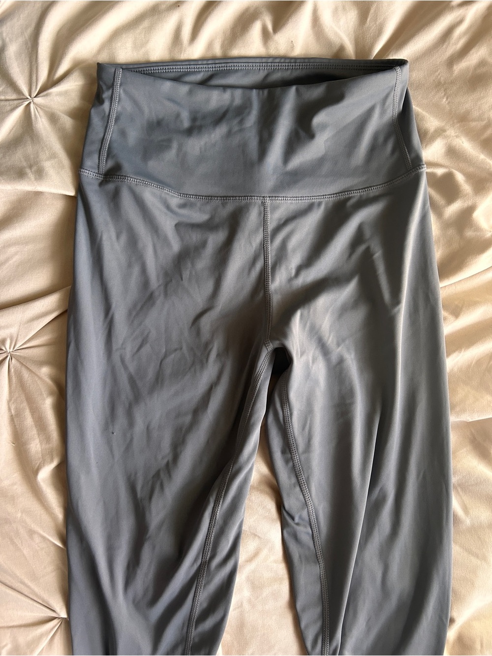 High-Waist Gray Athletic Leggings